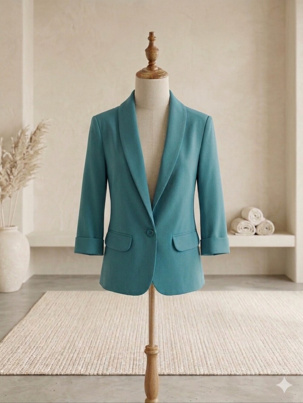 Mudd Teal 3/4 Sleeve Sport Jacket Sz Small